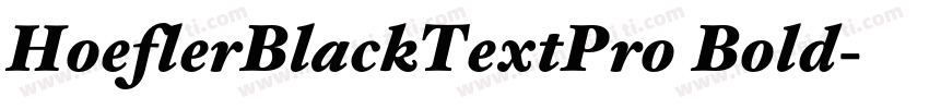 HoeflerBlackTextPro Bold字体转换
